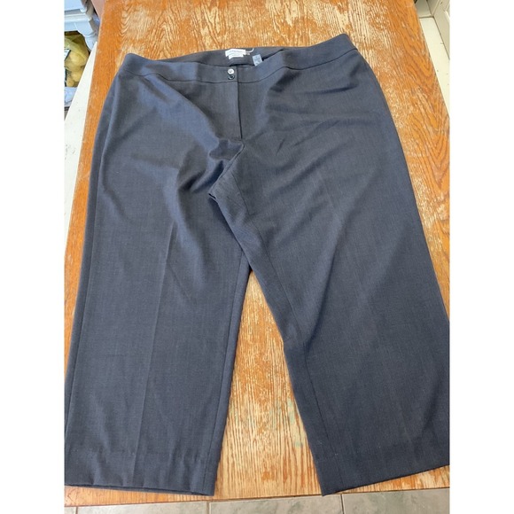Calvin Klein‎ Gray Cropped Dress Pants Traditional Fit Size 24W - Picture 1 of 6